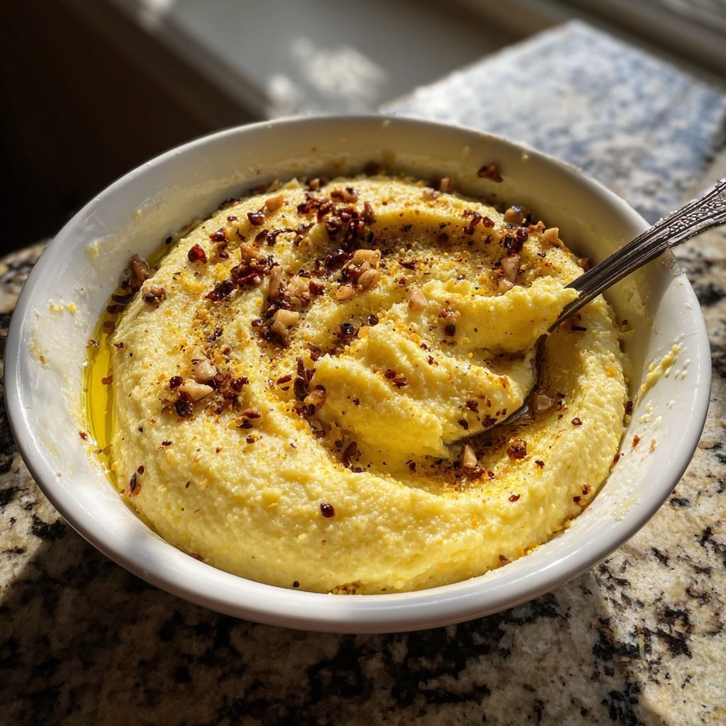 Creamy Garlic Polenta