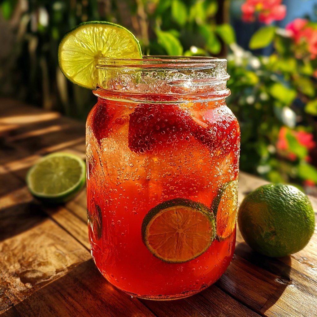 Strawberry Lime Agua Fresca