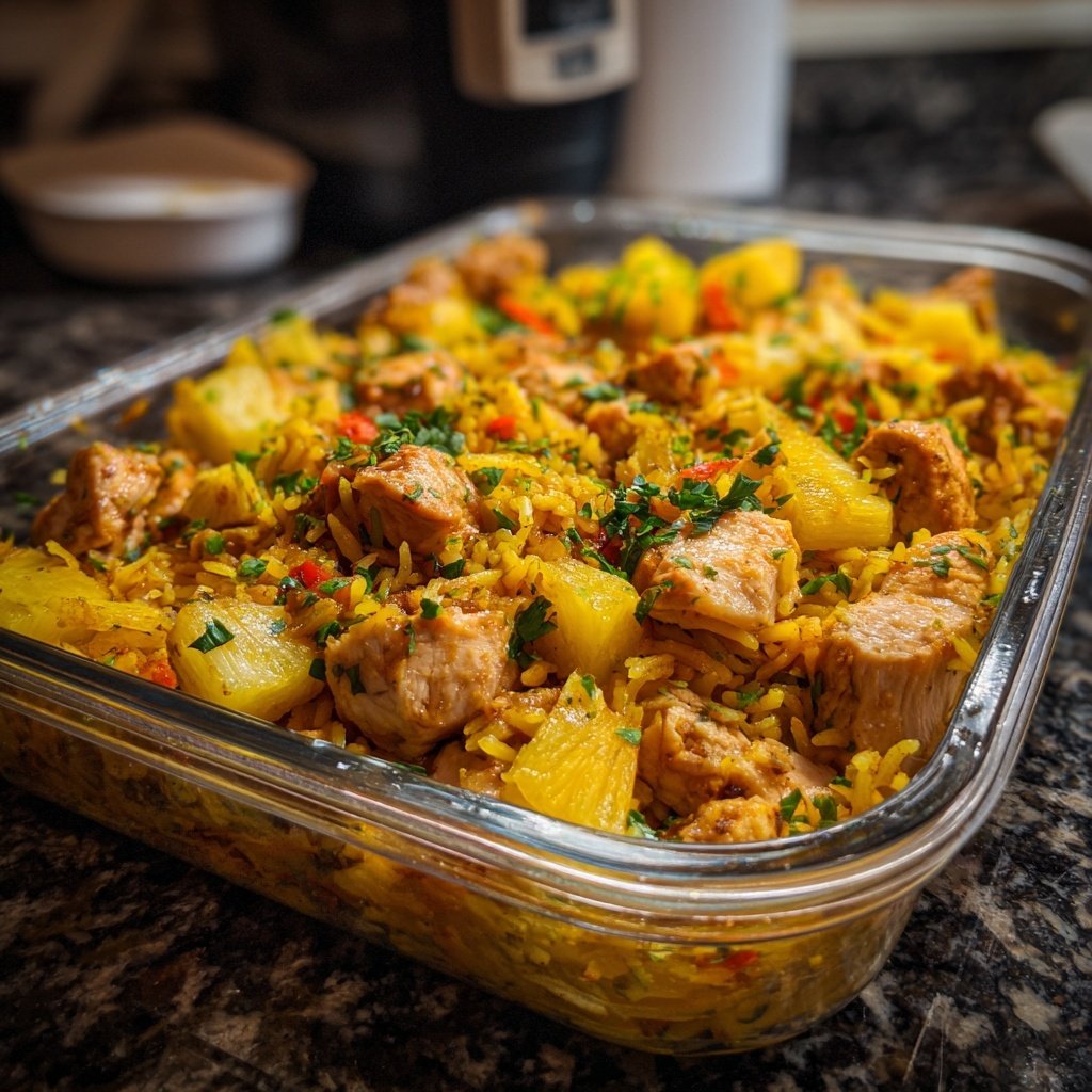 Pineapple Chicken Rice Meal Prep