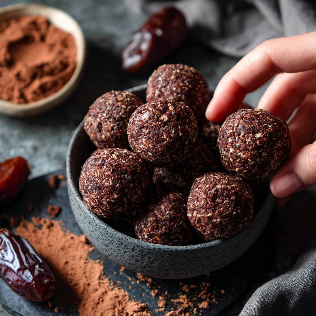 Chocolate Date Energy Balls
