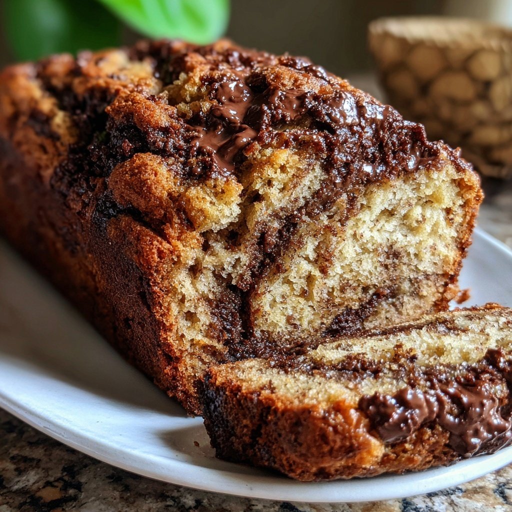 Banana Bread with Nutella Swirl Recipe
