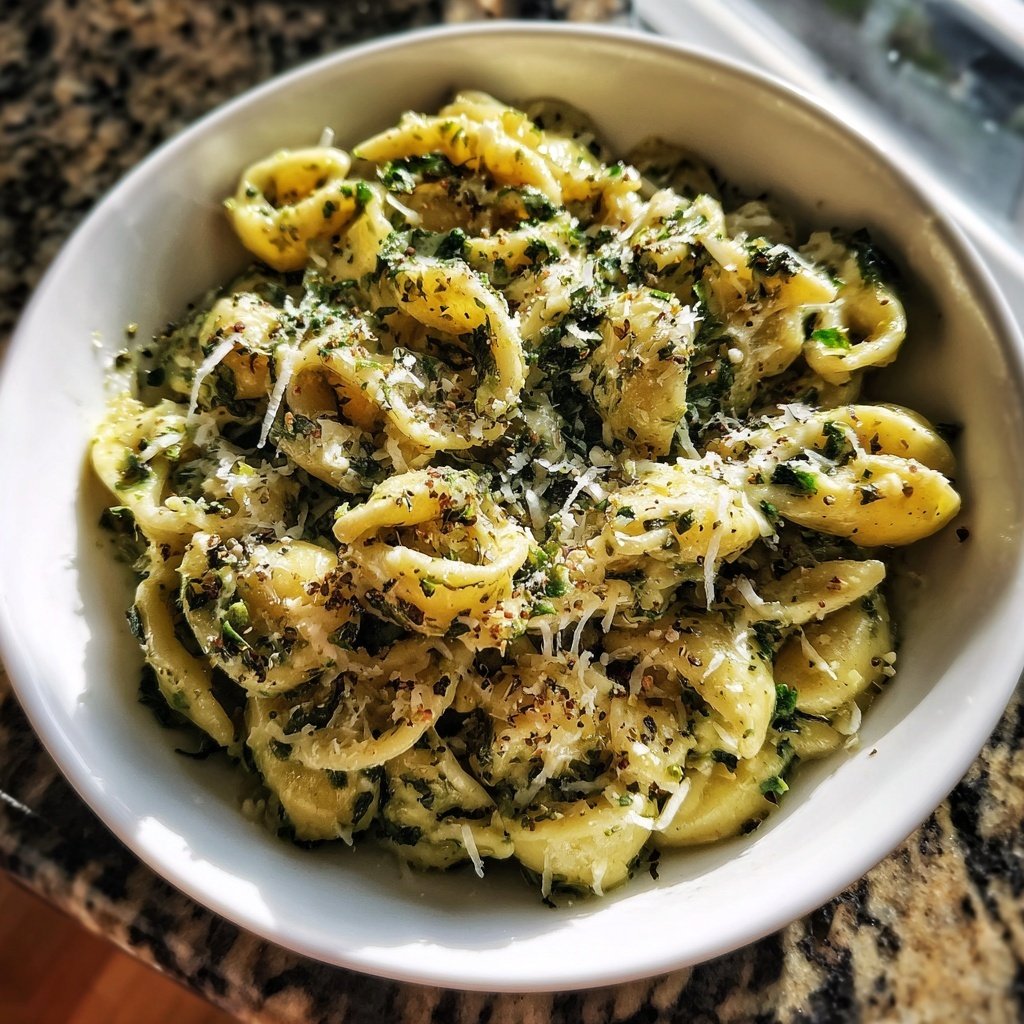 Creamy Spinach Garlic Pasta