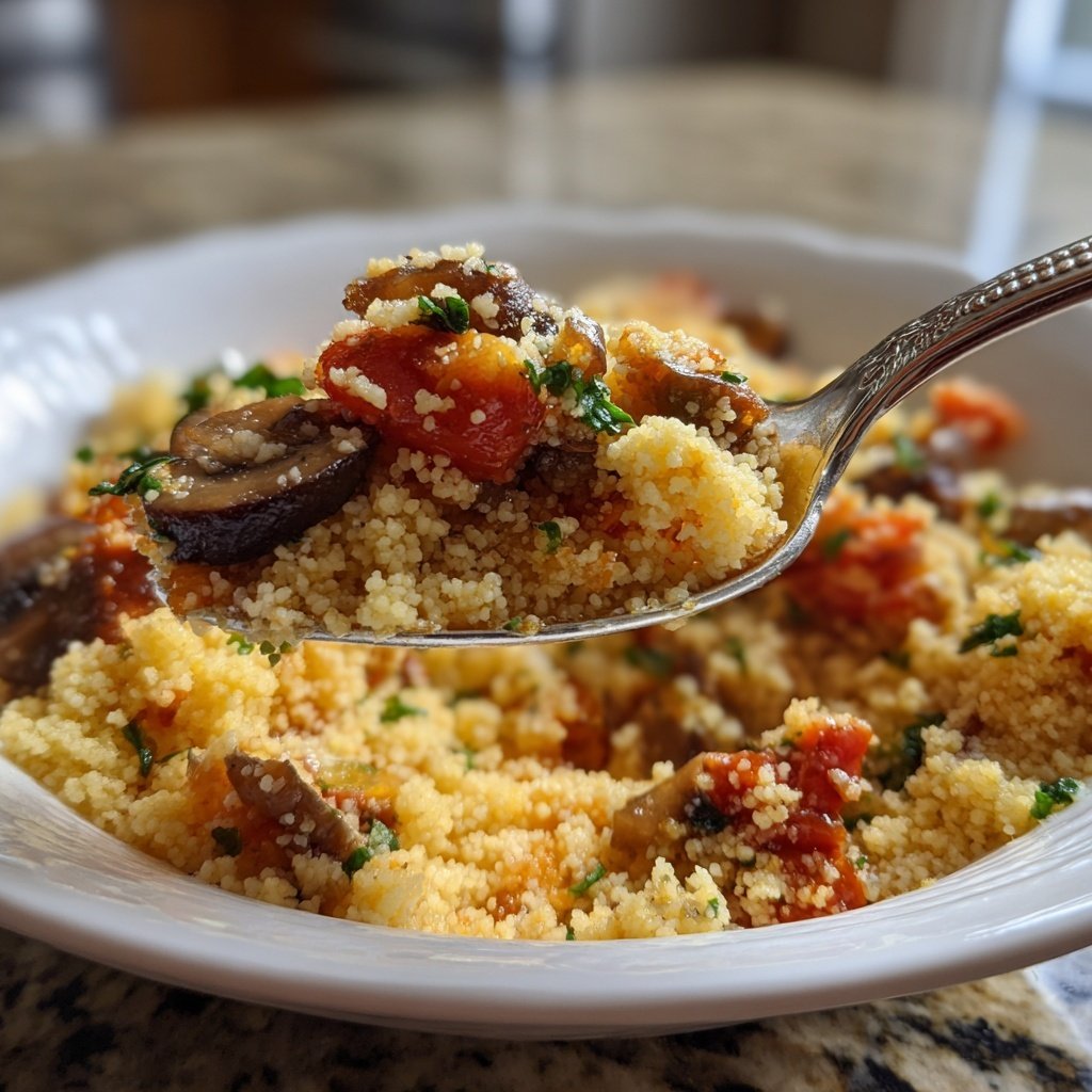 Creamy Tomato Mushroom Couscous