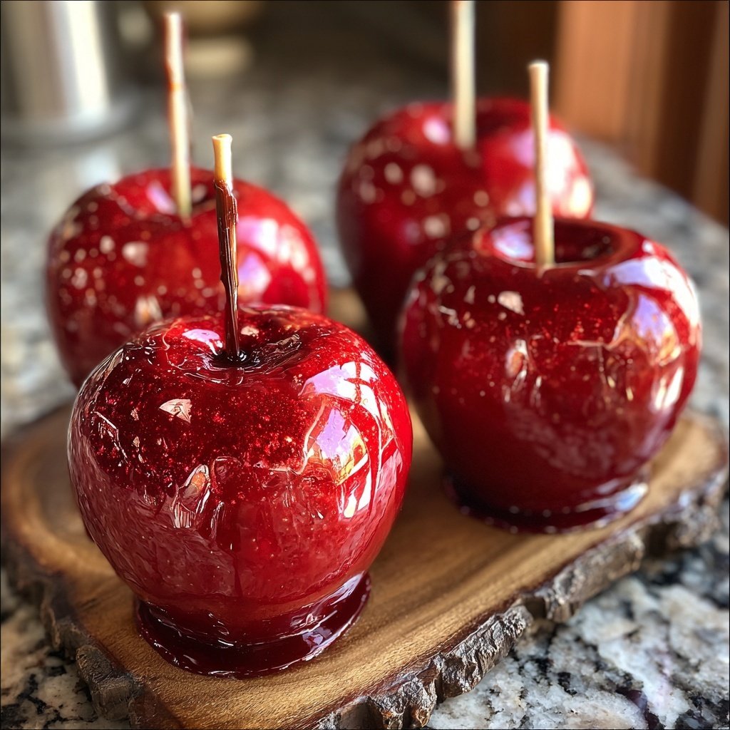 Red Glossy Candy Apples