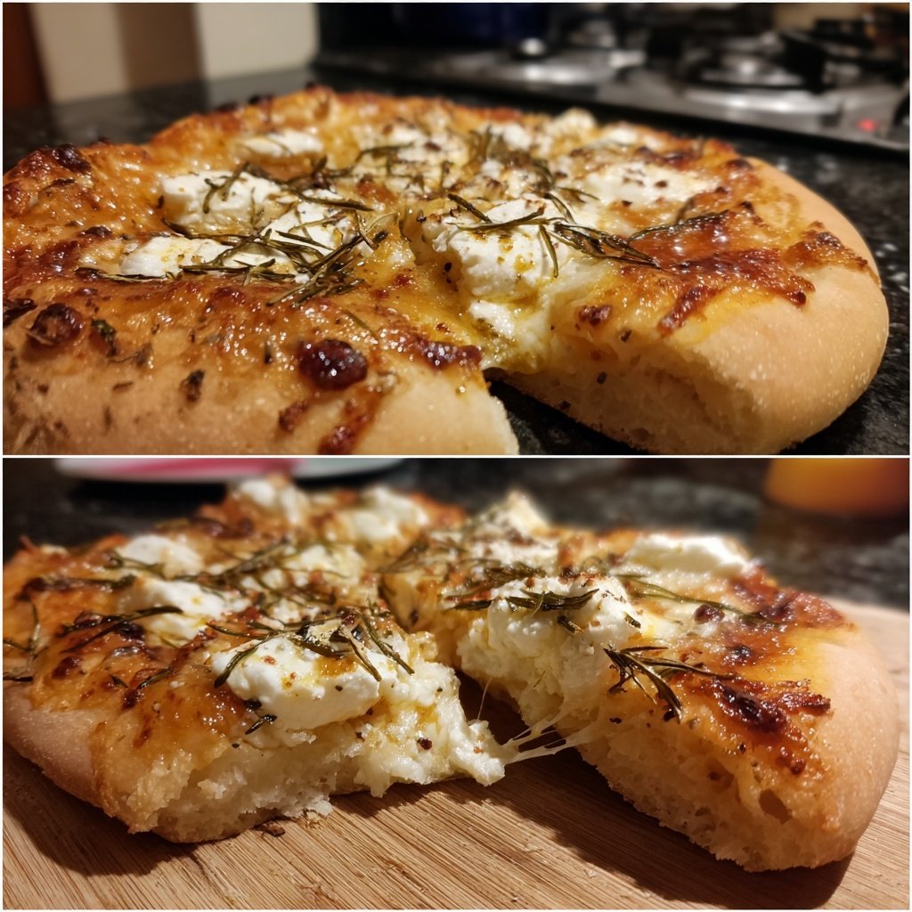 Pizza with Goat Cheese and Honey