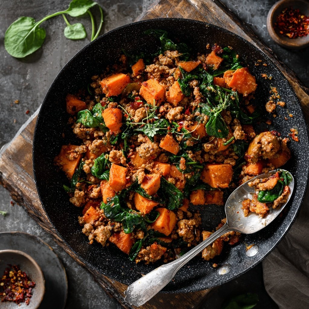 Ground Turkey Sweet Potato Skillet