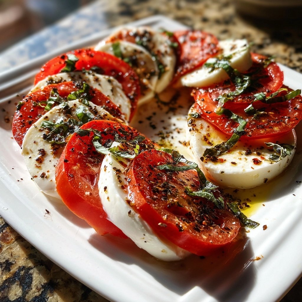 Caprese Salad with Heart Tomatoes