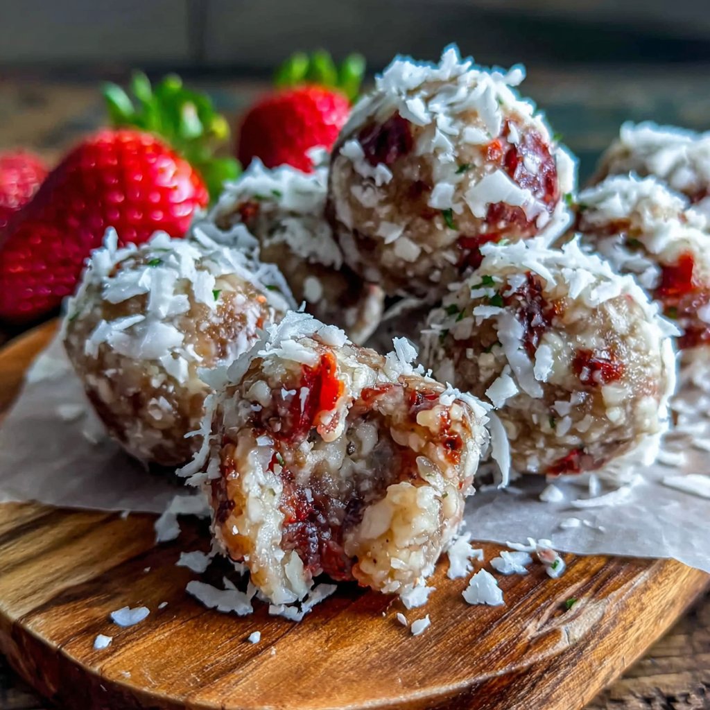 Strawberry Coconut Energy Balls